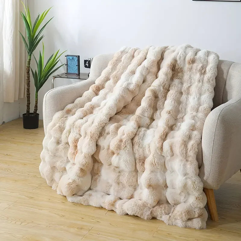 Ultra-Soft Faux Rabbit Fur Blanket