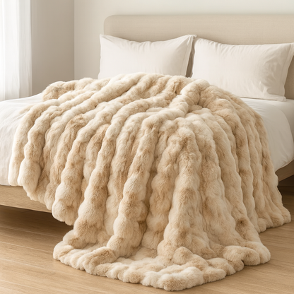 Ultra-Soft Faux Rabbit Fur Blanket