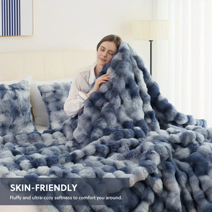 Ultra-Soft Faux Rabbit Fur Blanket