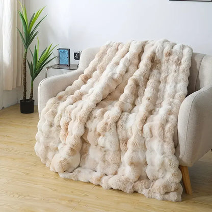 Ultra-Soft Faux Rabbit Fur Blanket