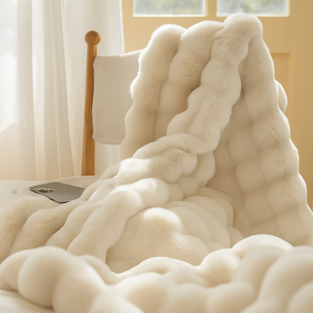 Ultra-Soft Faux Rabbit Fur Blanket